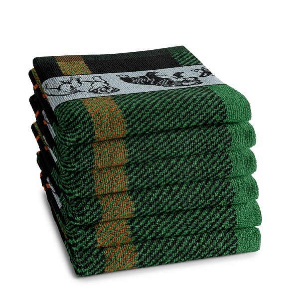 DDDDD Keukendoek Bully groen 50x55cm 6 stuks