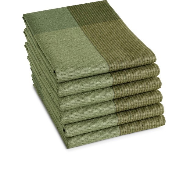 DDDDD Theedoek Blend olive groen 60x65cm 6 stuks