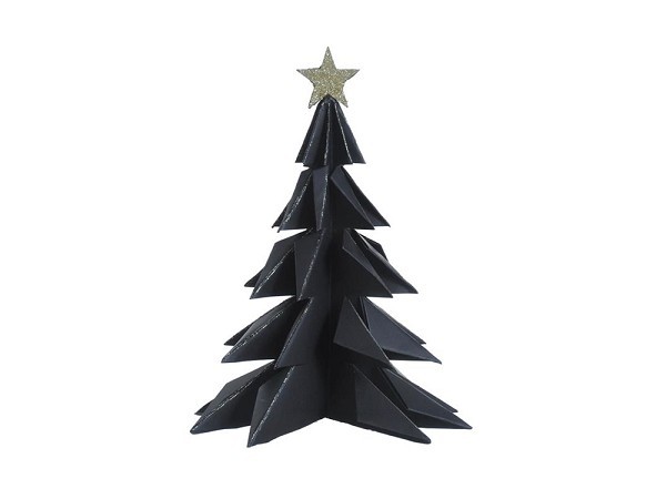 Deco Kerstboom papier 28cm zwart