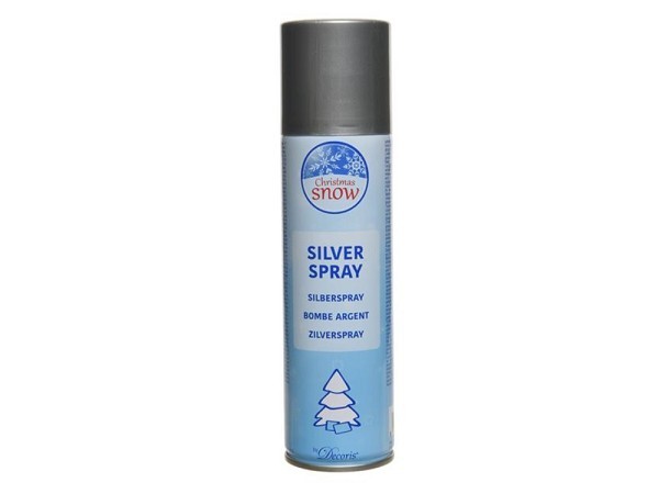 decoratie spray zilver 150ml zilver