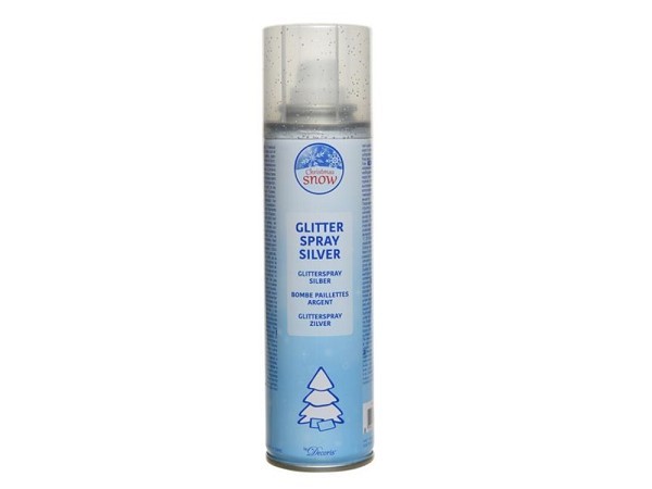 decoratiespray glitter zilver 100ml zilver