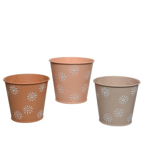 Decoris Bloempot  ijzer Ø14-H12.6cm Voor binnen of buiten