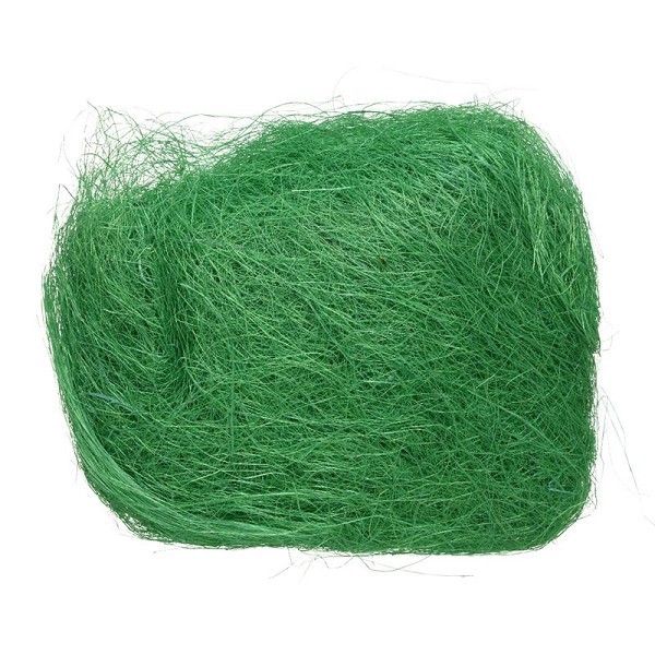 Decoris Decoratie sisal L14-W5-H18cm groen