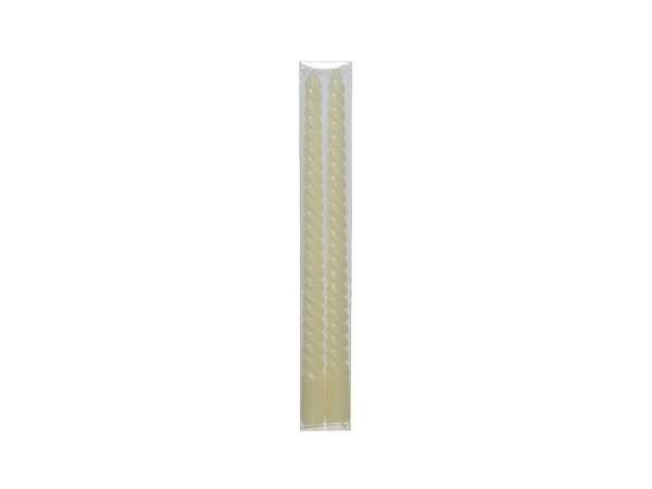 Decoris Kaars wax Ø2.15-H30cm pak a 2 stuks crème