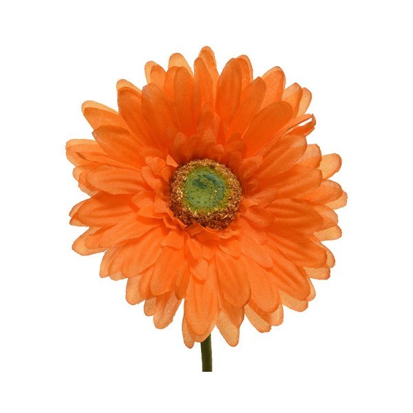 Decoris Kunstbloem Gerbera polyester dia.10x50cm oranje