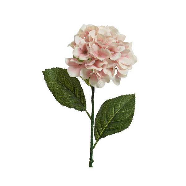 Decoris Kunstbloem Hortensia polyester 17x19x66cm licht roze