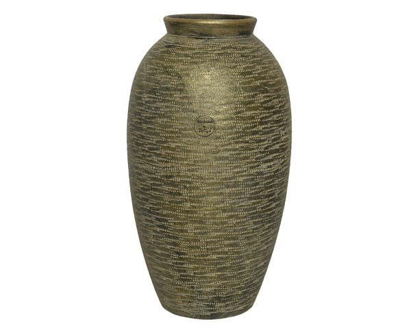 Decoris Vaas terracotta Ø22x40cm goud