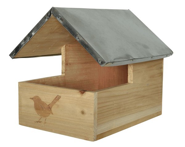 Decoris Vogelhuisje vurenhout L26-W16-H24cm naturel