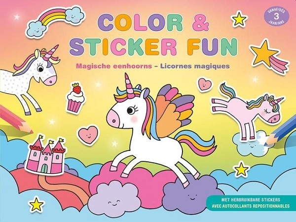 Deltas Color & Sticker Fun - Magische eenhoorns