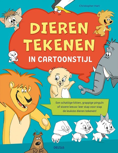 Deltas Dieren tekenen in cartoonstijl