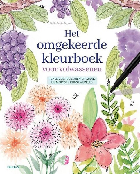 Deltas Het omgekeerde kleurboek voor volwassenen