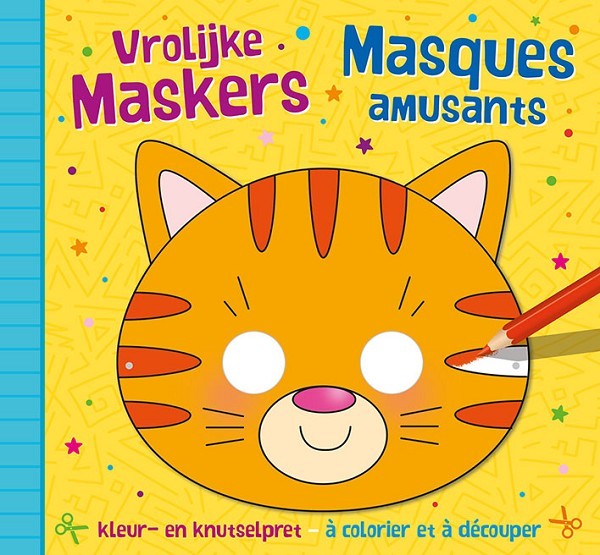 Deltas Kleur- en knutselpret - vrolijke maskers (4+)