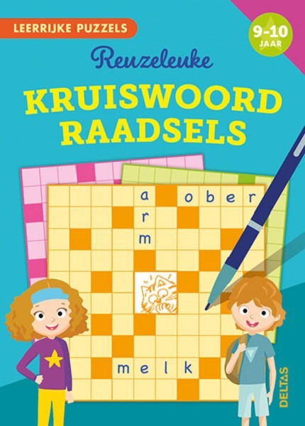 Deltas Leerrijke puzzels - Reuzeleuke kruiswoordraadsels (9-10 j.)