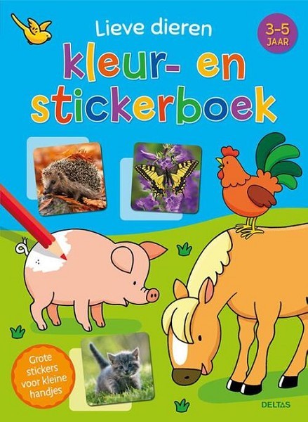 Deltas Lieve dieren kleur- en stickerboek (3-5jr)