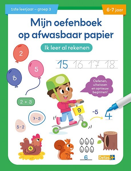 Deltas Mijn oefenboek op afwasbaar papier Ik leer al rekenen (6-7 j.)