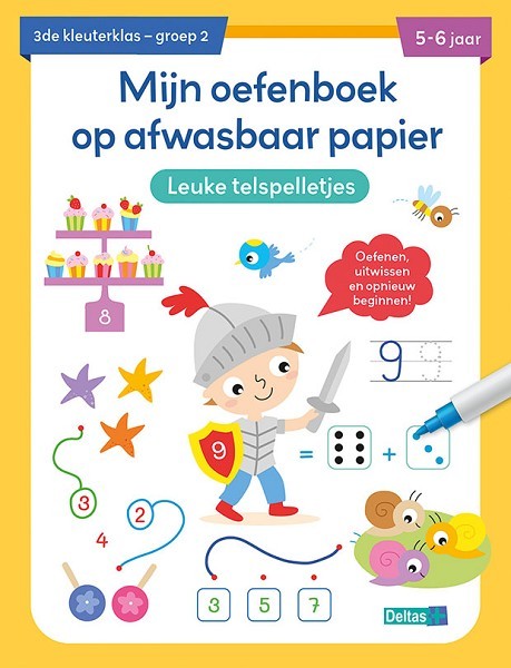 Deltas Mijn oefenboek op afwasbaar papier Leuke telspelletjes (5-6 j.)