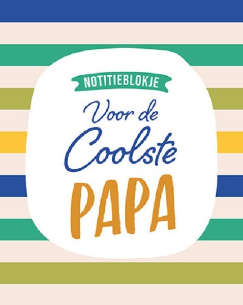 Deltas Notitieblokje - Voor de coolste papa 17x13,5cm 160blz