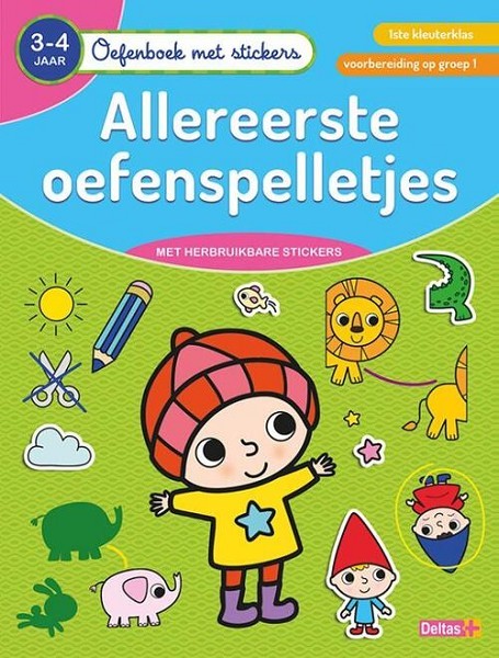 Deltas Oefenboek met stickers - Allereerste oefenspelletjes (3-4jr)