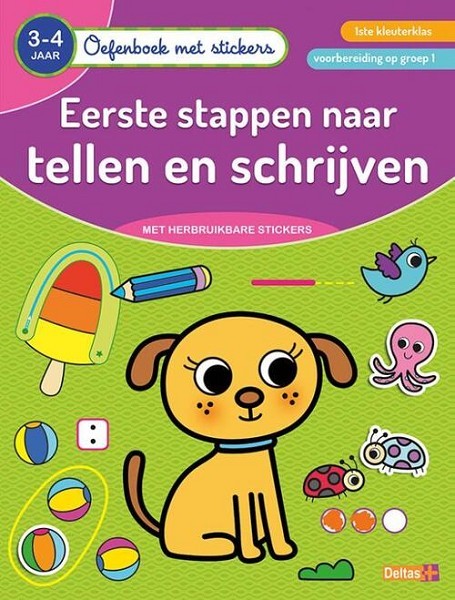 Deltas Oefenboek met stickers Eerste stappen naar tellen en schrijven