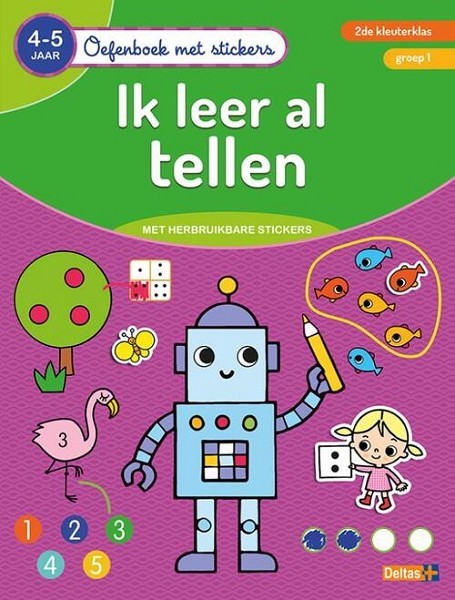 Deltas Oefenboek met stickers - Ik leer al tellen (4-5jr)