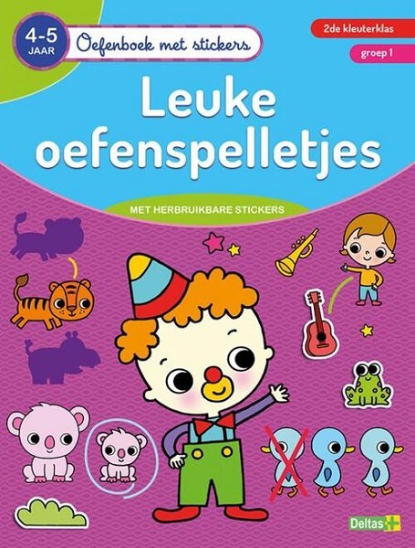 Deltas Oefenboek met stickers - Leuke oefenspelletjes (4-5jr)