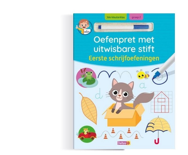 Deltas Oefenpret met uitwisbare stift - Eerste schrijfoefeningen