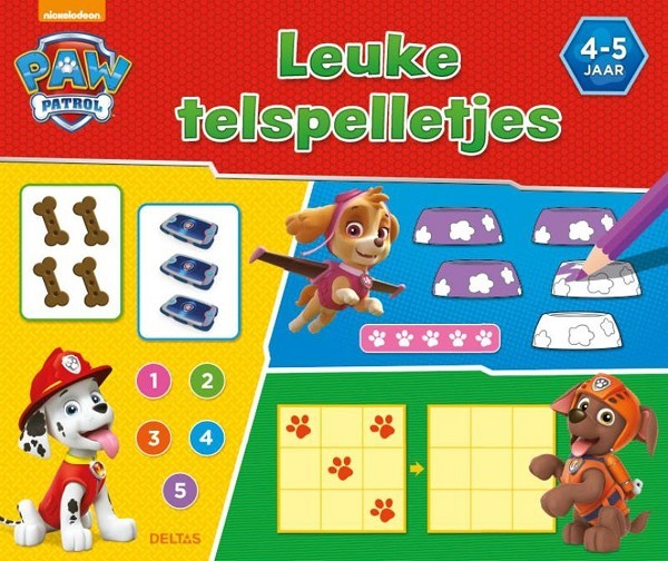 Deltas Paw Patrol leuke telspelletjes (4-5jr)