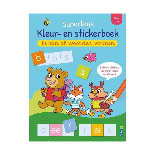 Deltas Superleuk Kleur- en stickerboek Ik kan al woorden vormen 6-7jr