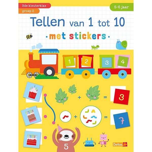 Deltas Tellen van 1 tot 10 met stickers (5-6 j.)