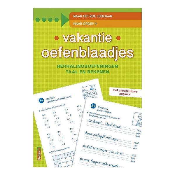 Deltas Vakantie oefenblaadjes - Naar het 2de leerjaar