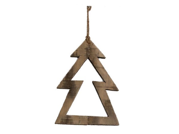 Dijk Natural Collections Hangornament boom antique look hout 28x38x2cm naturel