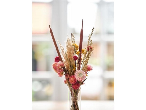 Dijk Natural Collections Pakket Droogbloemen roze 36x23.5x3cm