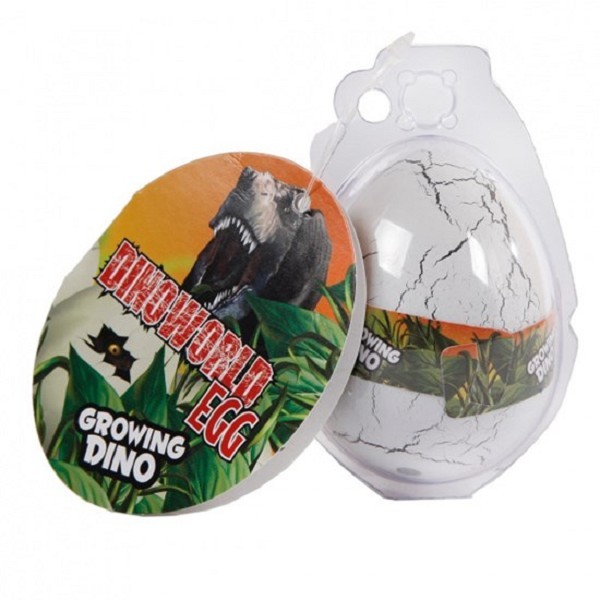 DinoWorld ei met groeiende dinosaurus  6cm (blister)