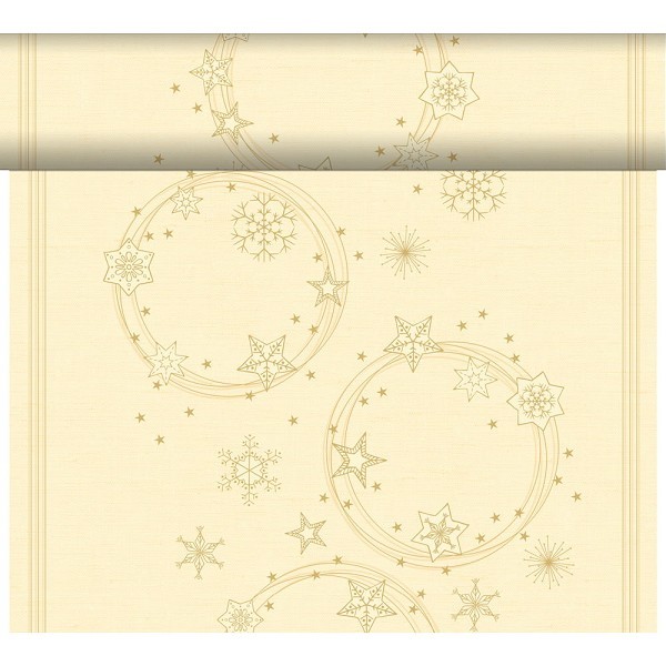 Duni 3-in-1 Xmas Star Shine Cream 40x480cm