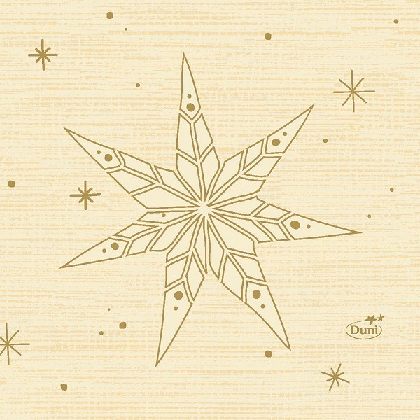 Duni Servetten Star Stories Cream 24x24cm