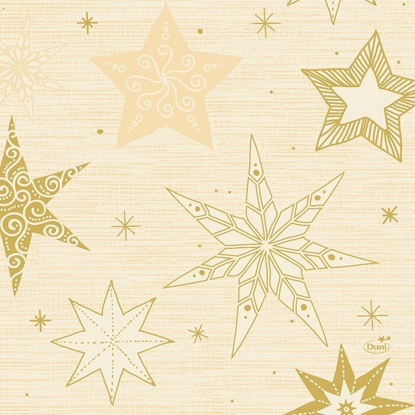 Duni Servetten Star Stories Cream 33x33cm