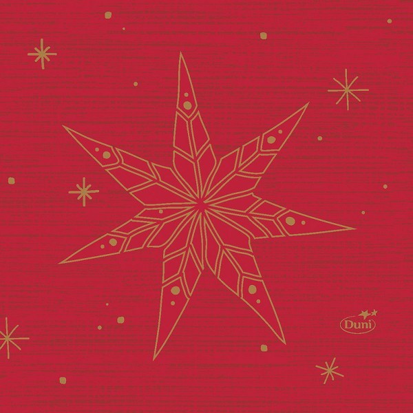 Duni Servetten Star Stories Red 24x24cm