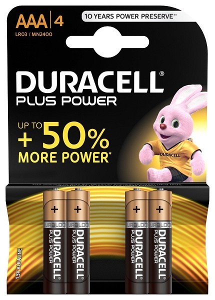 Duracell Plus Power Duralock Alkaline AAA/LR03 blister a 4 stuks