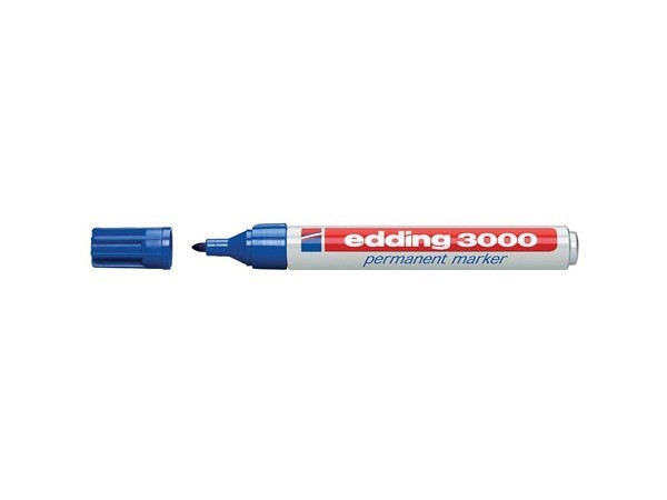 Edding permanent marker 3000 blauw doosje a 10 stuks