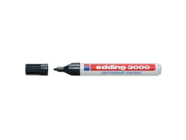 Edding permanent marker 3000 zwart doosje a 10 stuks