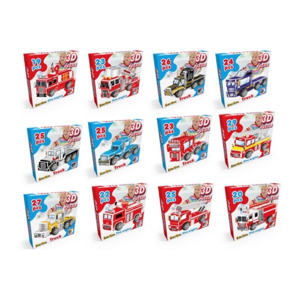 Eddy Toys 3D puzzel vrachtwagen 11x5.8x6,5cm