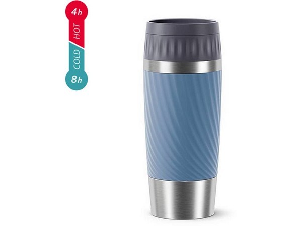 Emsa Travel Mug Easy Twist isoleerbeker blauw inoud 360ml anti-lek