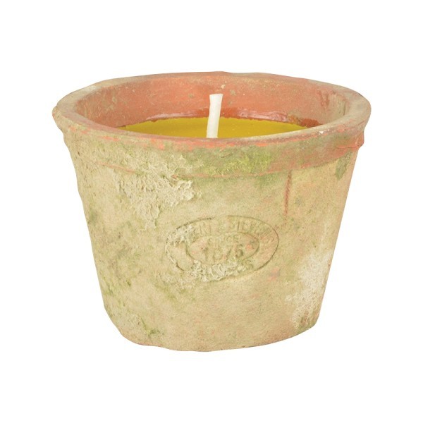 Esschert Design Citronella kaars in verweerde teracotta pot Ø8,8x6,5cm