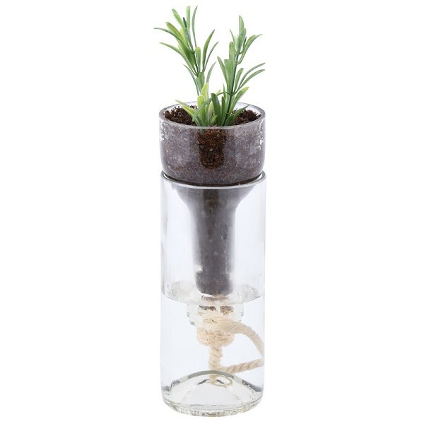 Esschert Design Fles bloempot met water reservoir Ø7,5x21cm (exclusief plant)