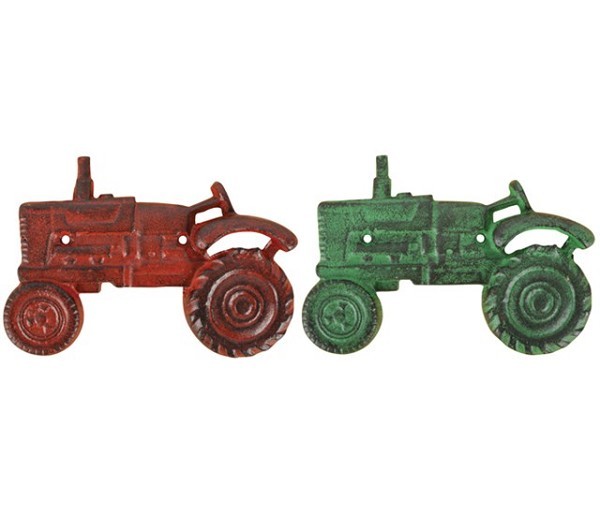 Esschert Design Flessenopener tractor 20x7x13cm  rood of groen