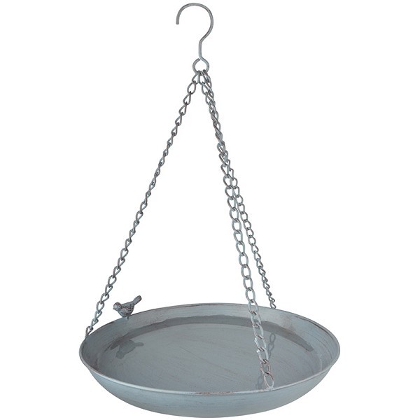 Esschert Design Grey Metal hangend vogelbad Ø30x6cm