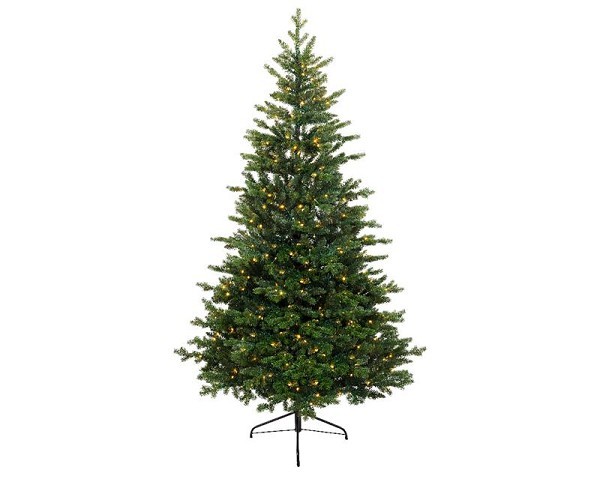 Everlands Allison Pine zeer luxe kunstkerstboom 210cm hoog groen met  ingebouwde LEDverlichting en realistische naalden diameter