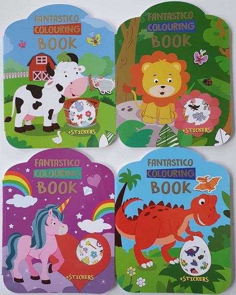 Fantastico Dino kleurboek met stickers 24blz