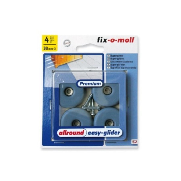 Fix-o-moll easy glijder rond 38mm grijs