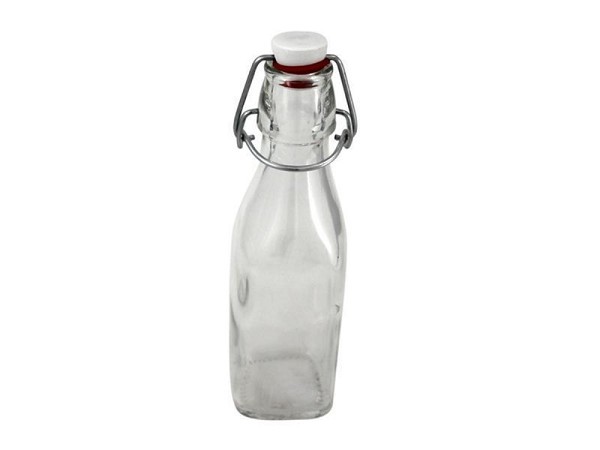 Flesje met stop vierkant 250ml 5x20cm